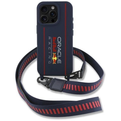 Red Bull RBHMP16L24SISOLRV iPhone 16 Pro 6.3" hardcase Silicone Strap and Vertical Logo MagSafe granatowy