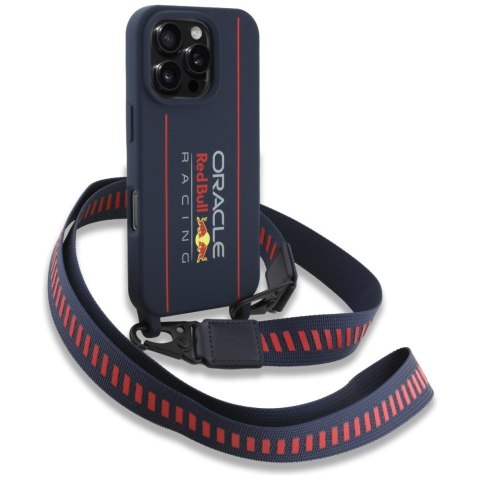 Red Bull RBHMP16L24SISOLRV iPhone 16 Pro 6.3" hardcase Silicone Strap and Vertical Logo MagSafe granatowy