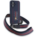 Red Bull RBHMP16S24SISOLRV iPhone 16 6.1" hardcase Silicone Strap and Vertical Logo MagSafe granatowy