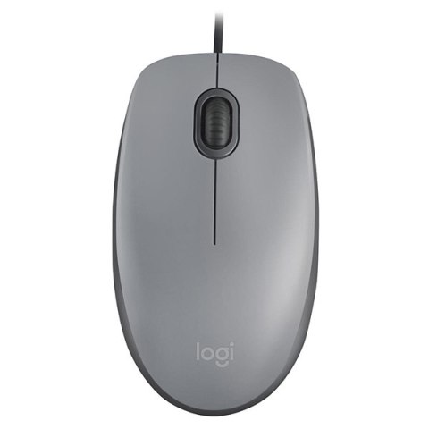 Logitech M110 Silent Mysz przewodowa, szara, 1000DPI