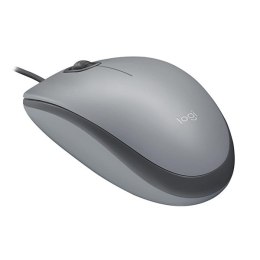 Logitech M110 Silent Mysz przewodowa, szara, 1000DPI