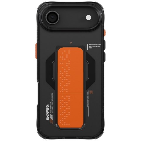 Etui Skinarma Haxa do iPhone Air Magnetic Charging + Grip Stand grafitowy