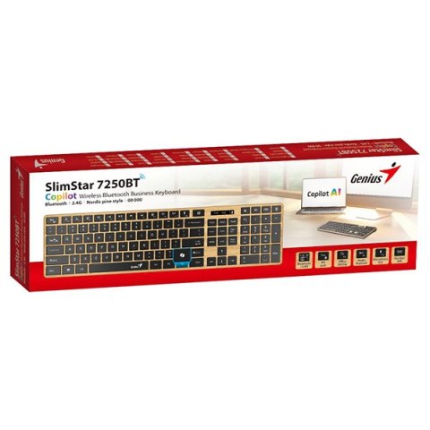 Genius Slimstar 7250BT Copilot klawiatura bezprzewodowa CZ/SK