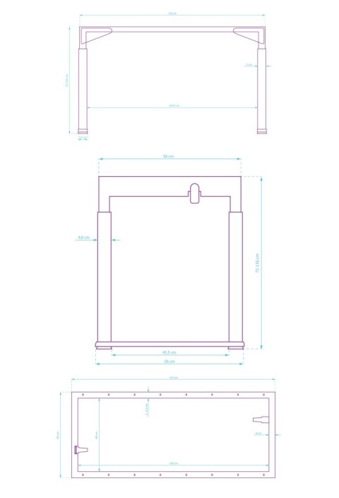Stelaż / podstawa biurka, elektycznie regulowany, 72-116 cm, biały, Ultradesk, UPLIFT FRAME