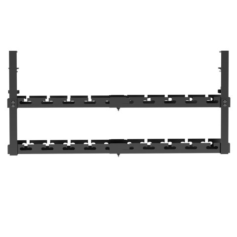 Organizer podbiurkowy na kable Maclean MC-102 B, max. obciążenie 5kg, max. 728mm, 2 poziomy, czarny