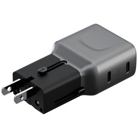 Ładowarka sieciowa Energea TravelGo Adapter 45 2xUSB-C 45W grafitowo-czarny