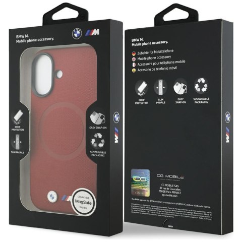 Etui BMW M FW Metal Logo MagSafe do iPhone 17 czerwony
