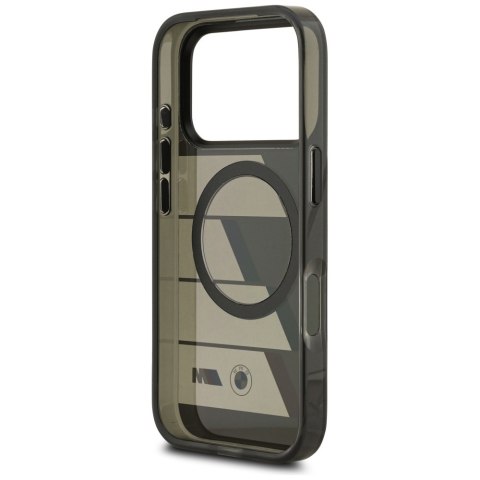 Etui BMW M IML Metal Buttons Tricolor Lines MagSafe do iPhone 17 Pro Max antracyt