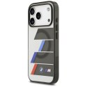 Etui BMW M IML Metal Buttons Tricolor Lines MagSafe do iPhone 17 Pro antracyt