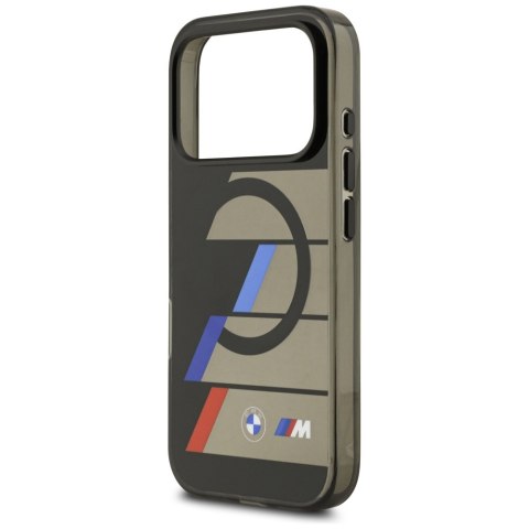 Etui BMW M IML Metal Buttons Tricolor Lines MagSafe do iPhone 17 Pro czarny