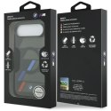 Etui BMW M IML Metal Buttons Tricolor Lines MagSafe do iPhone Air czarny