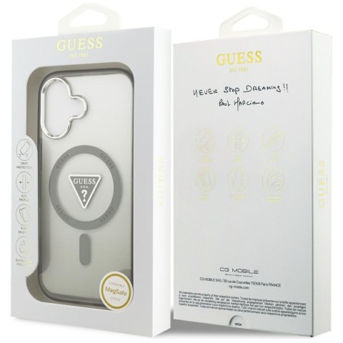 Etui Guess IML Gradient Triangle Logo MagSafe do iPhone 17 khaki