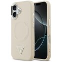 Etui Guess Triangle Logo MagSafe do iPhone 17 beżowy