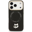 Etui Karl Lagerfeld Big Strap Choupette Metal Logo MagSafe do iPhone 17 Pro Max czarny