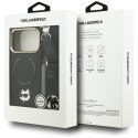 Etui Karl Lagerfeld Big Strap Choupette Metal Logo MagSafe do iPhone 17 Pro Max czarny