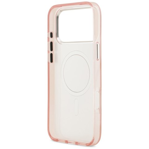 Etui Karl Lagerfeld IML Aquarelle Choupette & Logo MagSafe do iPhone 17 Pro różowy
