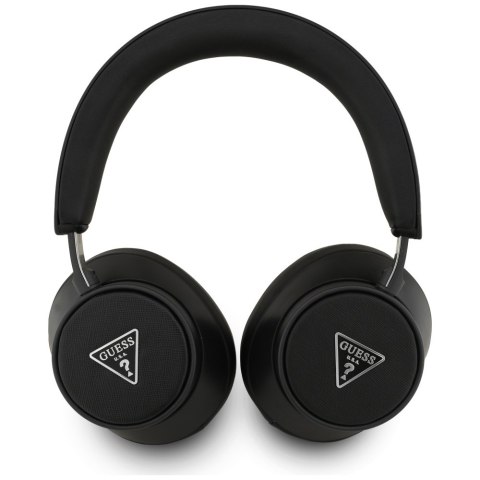 Słuchawki nauszne Guess Bluetooth ENC Saffiano Triangle Logo czarny