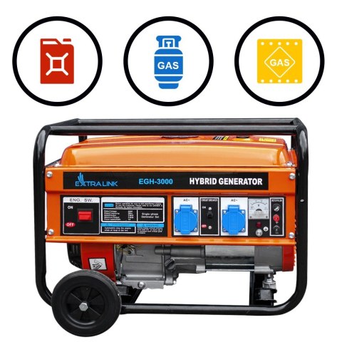 Extralink Agregat prądotwórczy EGH-3000 hybrydowy, 3kW 1F