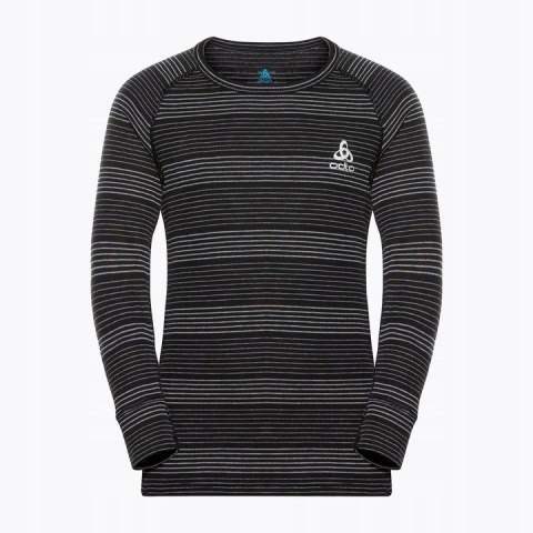 Komplet bielizny termoaktywnej dziecięcej Odlo Active Warm Eco Set Long rozmiar 128cm, czarno-szary