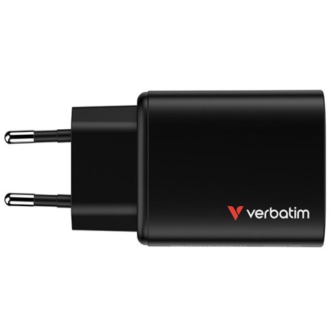 Verbatim Essentials, Ładowarka sieciowa GaN USB-A QC 3.0, 2 USB-C PD 3.0, czarna, 65W, wtyczki EU/UK/US/AUS
