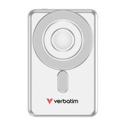 Verbatim, powerbank z bezprzewodowym ładowaniem, 5V, ładowanie telefonu, 32276, 5 000mAh, Mocowanie magnetyczne, srebrna