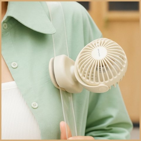 Mini Wiatrak biurkowy AWEI F45 z klipsem 1200mAh biały