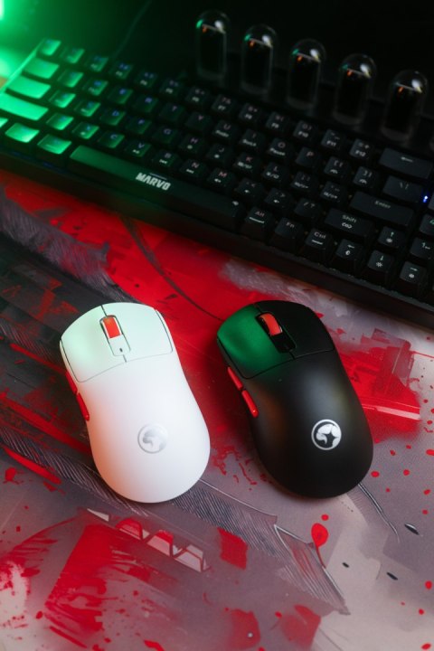 Mysz Marvo NIRO 60, czarna, optyczna, 12000DPI, Tri-Mode