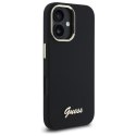Guess GUHCP16MSMBSLK iPhone 16 Plus 6.7" czarny/black hardcase Silicone Script Metal Logo & Frame
