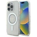 Guess GUHMP16LPFTDTEH iPhone 16 Pro 6.3" biały/white hardcase IML Rhinestones MagSafe
