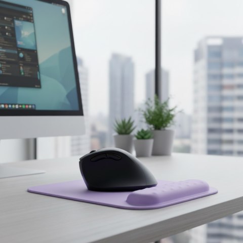 Powerton Mysz SHARK, 1600DPI, 2.4 [GHz], optyczna, 6kl., bezprzewodowa, czarna, 1 szt AA, ergonomiczna, wertykalna