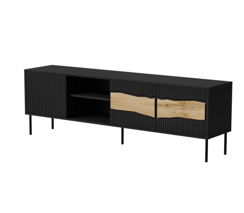 Szafka RTV INSERTO 3D1W 190x40x61,5 czarny + LED