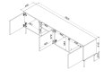 Szafka RTV INSERTO 3D1W 190x40x61,5 czarny + LED