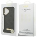 Etui Guess 4G Logo Plate MagSafe do iPhone 17 czarny