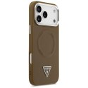 Etui Guess Triangle Logo MagSafe do iPhone 17 Pro Max brązowy