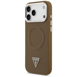 Etui Guess Triangle Logo MagSafe do iPhone 17 Pro brązowy