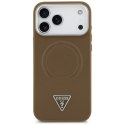 Etui Guess Triangle Logo MagSafe do iPhone 17 Pro brązowy