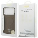 Etui Guess Triangle Logo MagSafe do iPhone 17 Pro brązowy