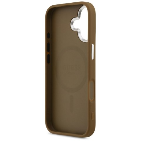 Etui Guess Triangle Logo MagSafe do iPhone 17 brązowy