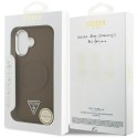 Etui Guess Triangle Logo MagSafe do iPhone 17 brązowy