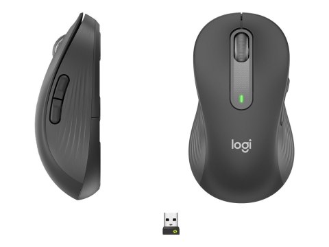 Logitech Signature M650 L Left Wireless Mouse, RF Wireless + Bluetooth, 2000 DPI, Graphite | Logitech