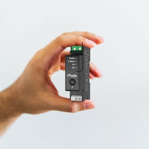 Sterownik dwukanałowy na szynę DIN z pomiarem energii Z-Wave Shelly Qubino Wave Pro 2