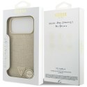 Etui Guess Croco Triangle Logo MagSafe do iPhone 17 Pro Max złoty