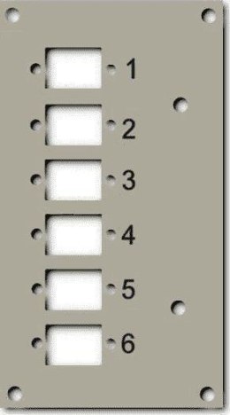 Panel do przełącznicy DIN EFB 53705.1V3, 6x SC Simplex/LC Duplex