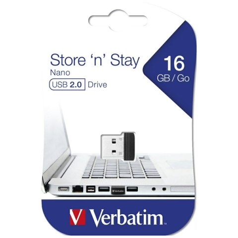 Pendrive Verbatim Store `n` Stay Nano USB 16GB czarny 97464
