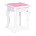 Duża toaletka zabawkowa dla dziewczynki potrójne lustro taboret szuflada ECOTOYS