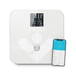 Waga diagnostyczna bluetooth TrueLife FitScale W7 BT biała kolorowy LCD 0,2 ~ 180 kg iOS, Android