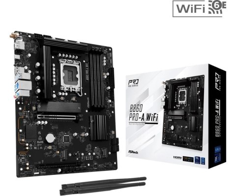Asrock B860 Pro-A WiFi Intel B860 LGA 1851 (Socket V1) ATX