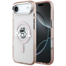 Etui Karl Lagerfeld IML Choupette Sketch Logo MagSafe do iPhone Air różowy