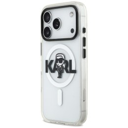 Etui Karl Lagerfeld IML Karl Sketch Logo MagSafe do iPhone 17 Pro przezroczysty