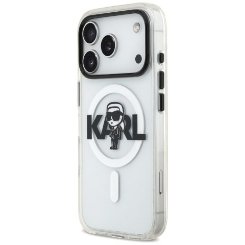 Etui Karl Lagerfeld IML Karl Sketch Logo MagSafe do iPhone 17 Pro przezroczysty